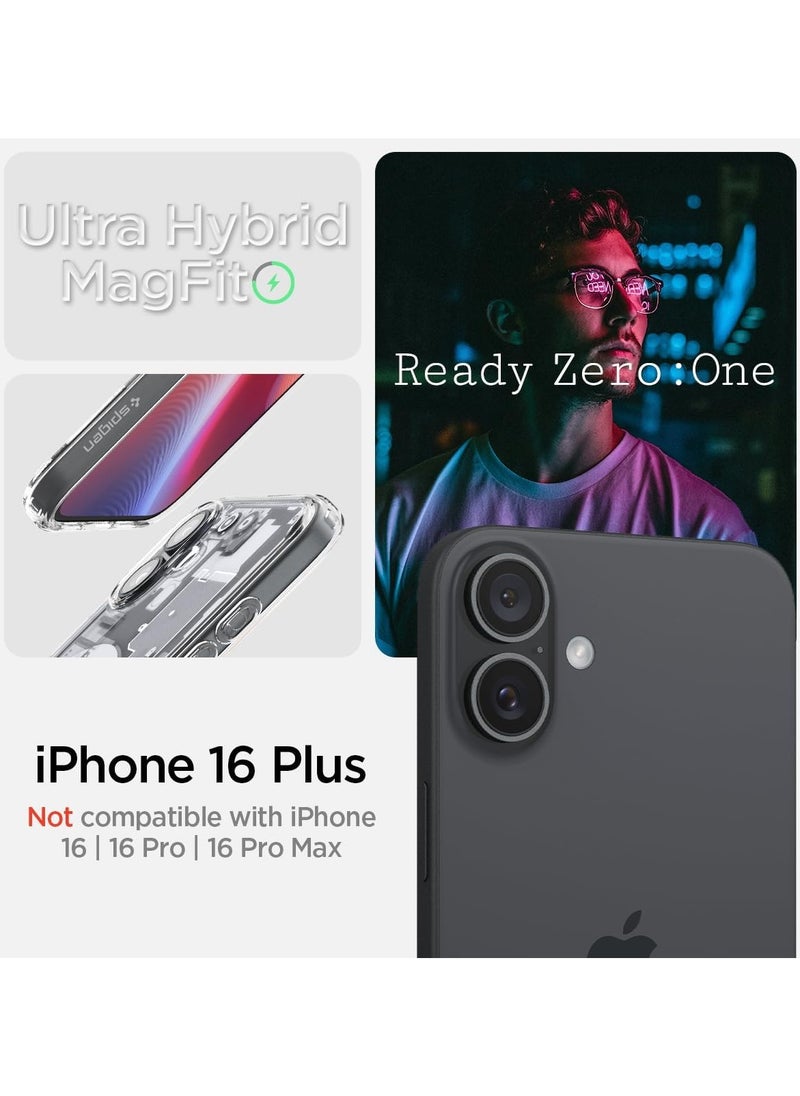 Spigen Ultra Hybrid MagFit for iPhone 16 Plus Case Cover with MagSafe (2024) - Zero One White  - Image 2