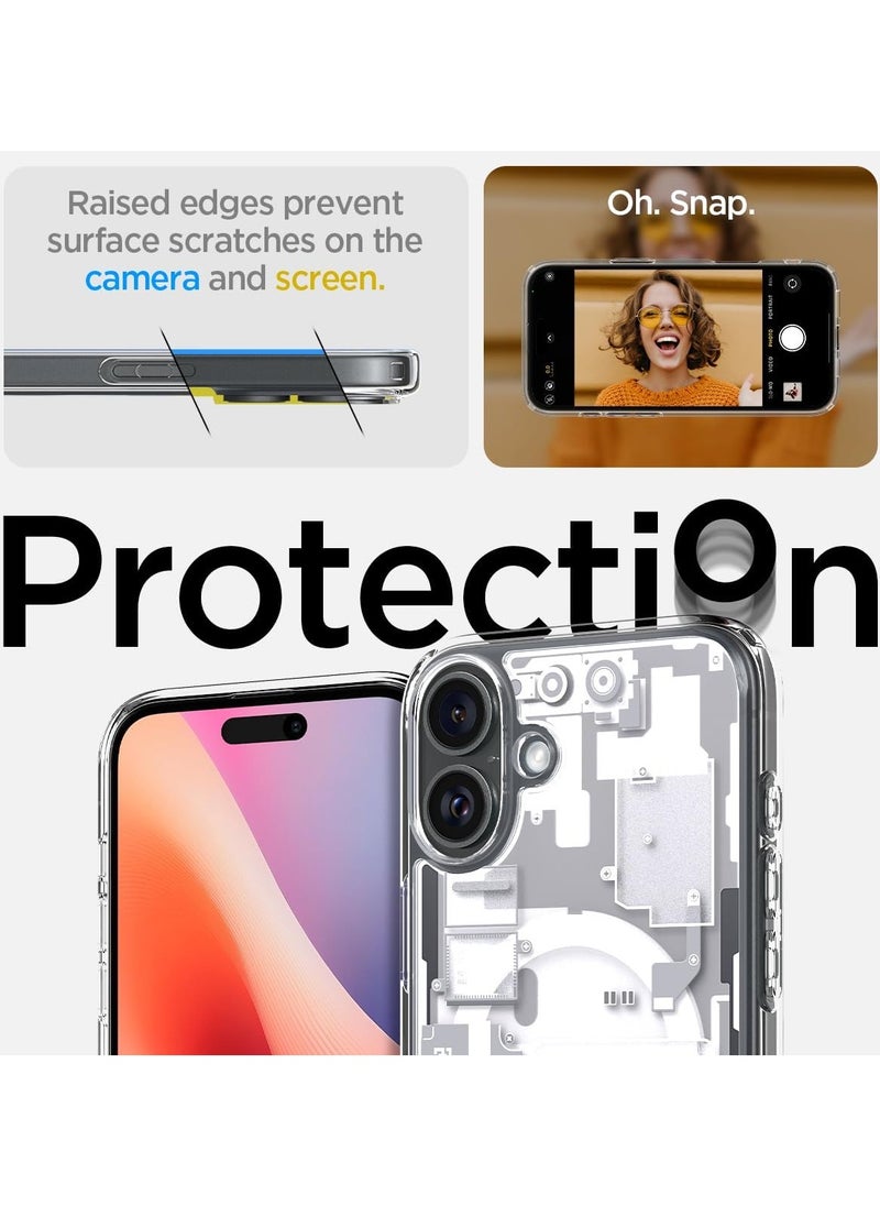 Spigen Ultra Hybrid MagFit for iPhone 16 Plus Case Cover with MagSafe (2024) - Zero One White  - Image 4