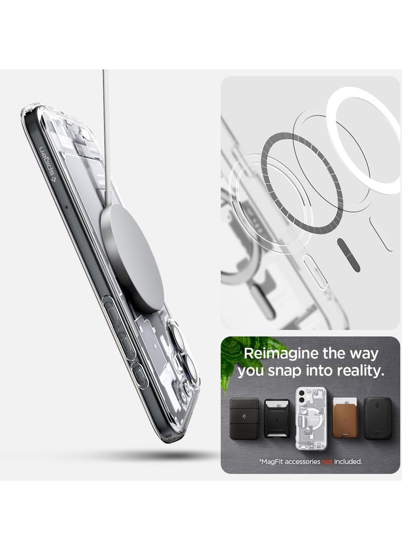 Spigen Ultra Hybrid MagFit for iPhone 16 Plus Case Cover with MagSafe (2024) - Zero One White  - Image 5