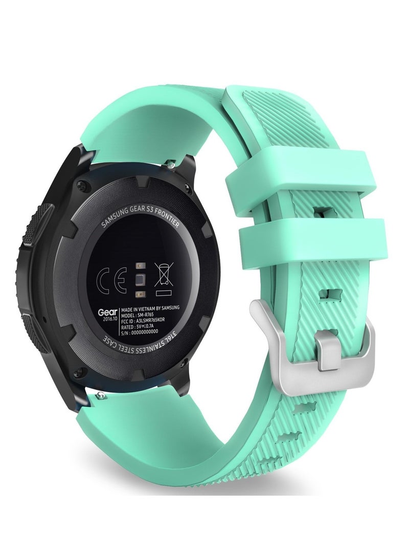 port Silicone Band 20MM Strap For Samsung Gear Sport/Watch 6/5/4/5 Pro 45mm/S2 classic/active 2 40mm 44mm/Amazfit GTS/2/2e/GTS3/3 Pro/2 Mini/3 Mini/Bip 3/Bip 3 Pro  mint Green - Image 1