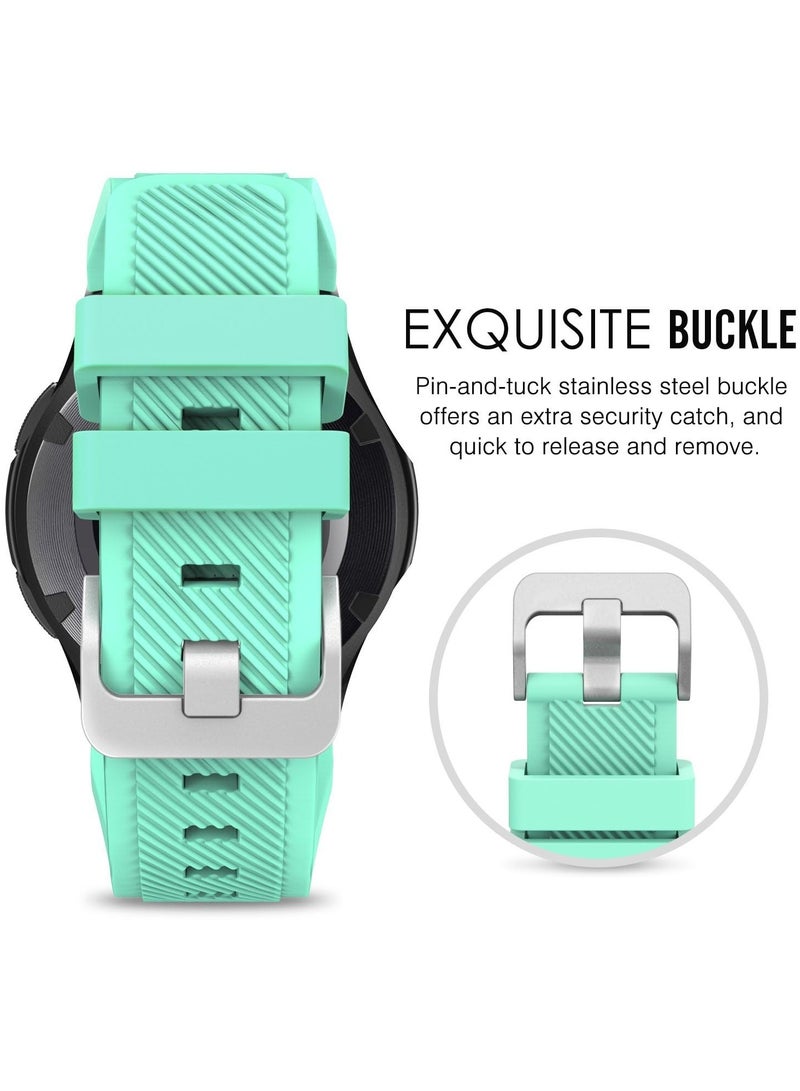 port Silicone Band 20MM Strap For Samsung Gear Sport/Watch 6/5/4/5 Pro 45mm/S2 classic/active 2 40mm 44mm/Amazfit GTS/2/2e/GTS3/3 Pro/2 Mini/3 Mini/Bip 3/Bip 3 Pro  mint Green - Image 3