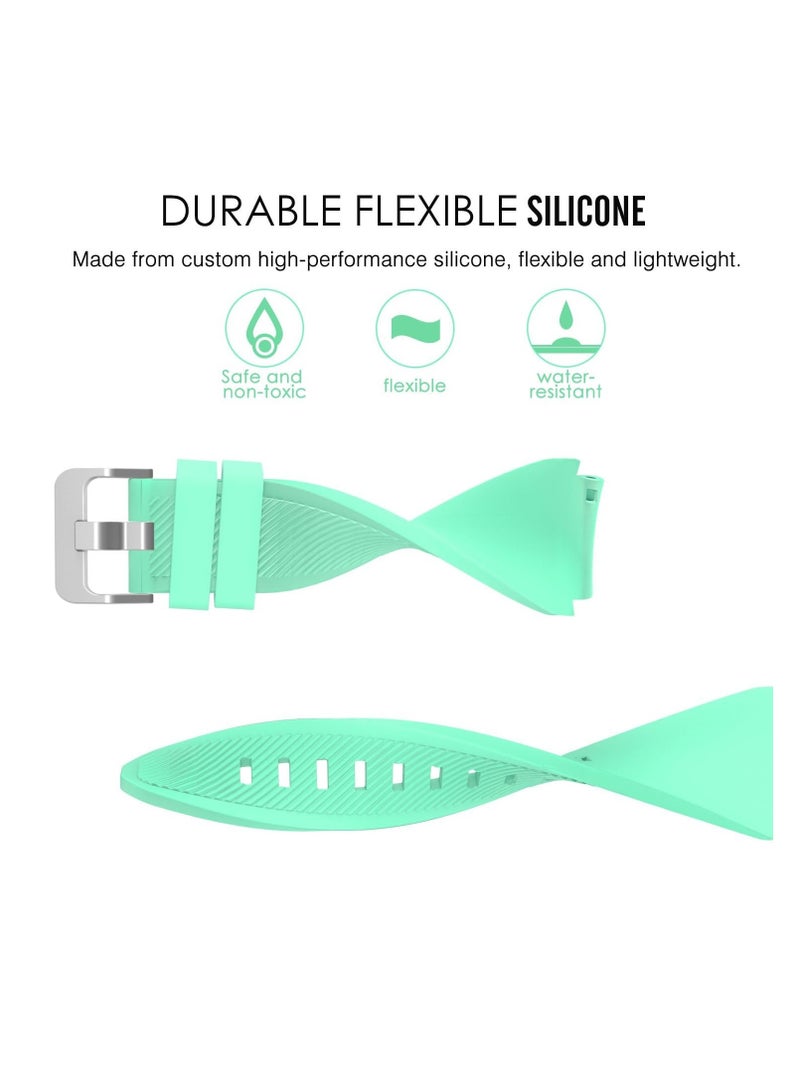 port Silicone Band 20MM Strap For Samsung Gear Sport/Watch 6/5/4/5 Pro 45mm/S2 classic/active 2 40mm 44mm/Amazfit GTS/2/2e/GTS3/3 Pro/2 Mini/3 Mini/Bip 3/Bip 3 Pro  mint Green - Image 4