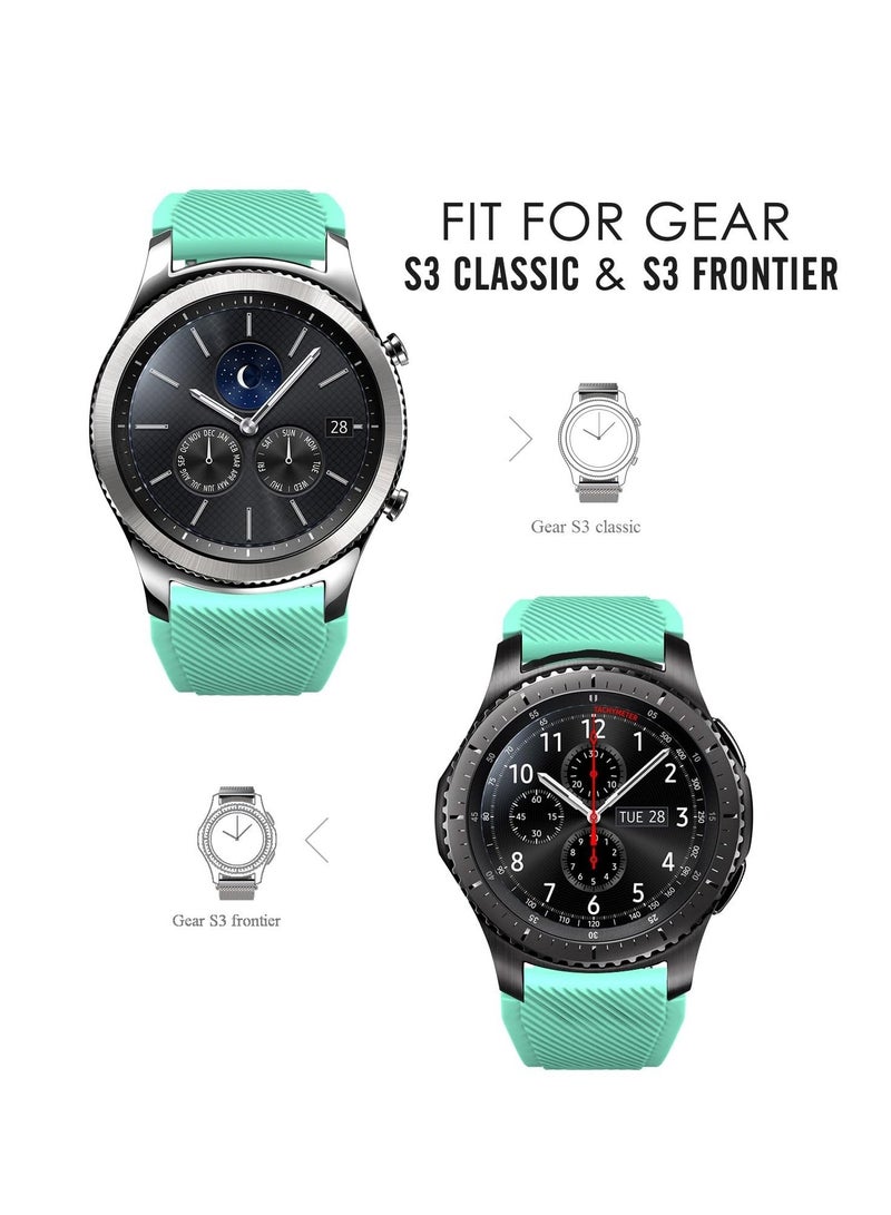 port Silicone Band 20MM Strap For Samsung Gear Sport/Watch 6/5/4/5 Pro 45mm/S2 classic/active 2 40mm 44mm/Amazfit GTS/2/2e/GTS3/3 Pro/2 Mini/3 Mini/Bip 3/Bip 3 Pro  mint Green - Image 5