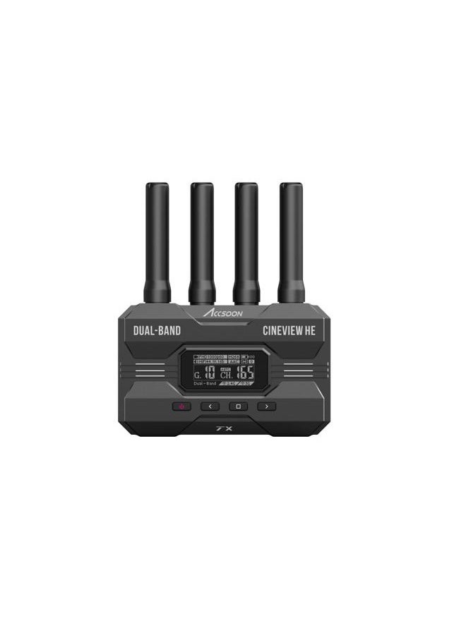 Accsoon CineView HE Wireless HDMI Transmitter, Dual-Band Transmission, 1080p60fps Transmission up to 1200ft 60ms Low Latency, Support 4 Devices,Compatible with Cineview 2 SDI/SE/Quad-Transmitter Ony  - Image 1