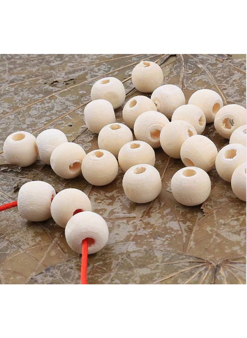 TıkTık AL 16 mm Raw Unprocessed Wooden Beads - 100 Grm (± 65 Pcs.)  - Image 1