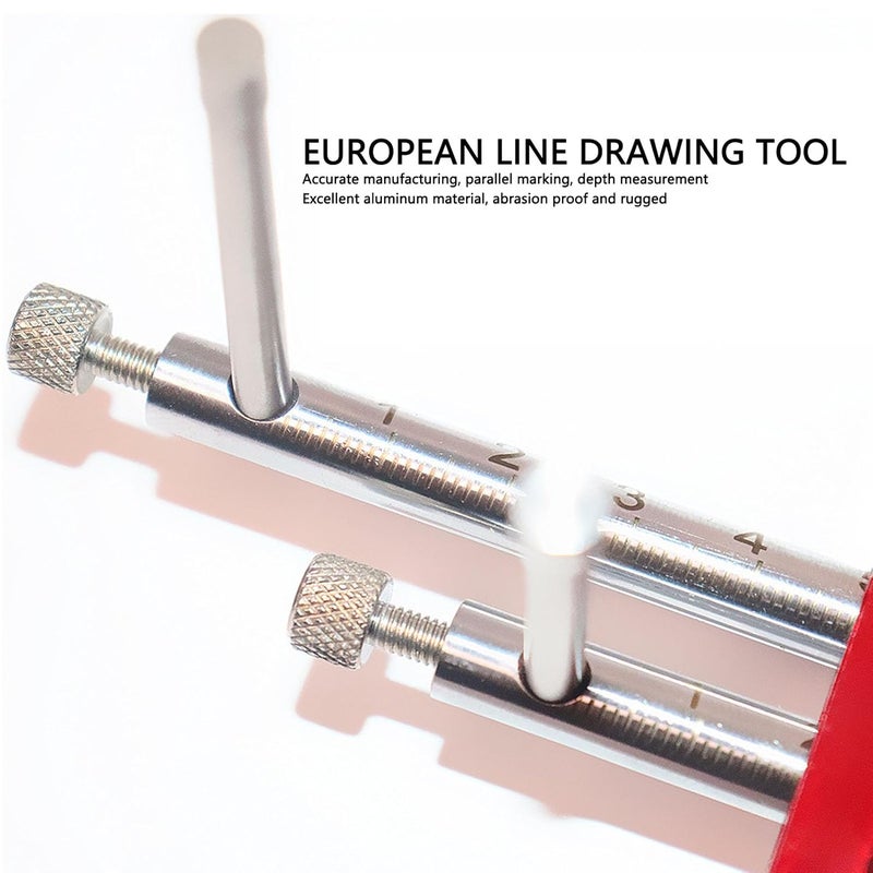 أداة قياس قابلة للتعديل من سبائك الألومنيوم لعلامات النجارة، مسطرة للعلامات لإصلاح الأثاث - Image 5