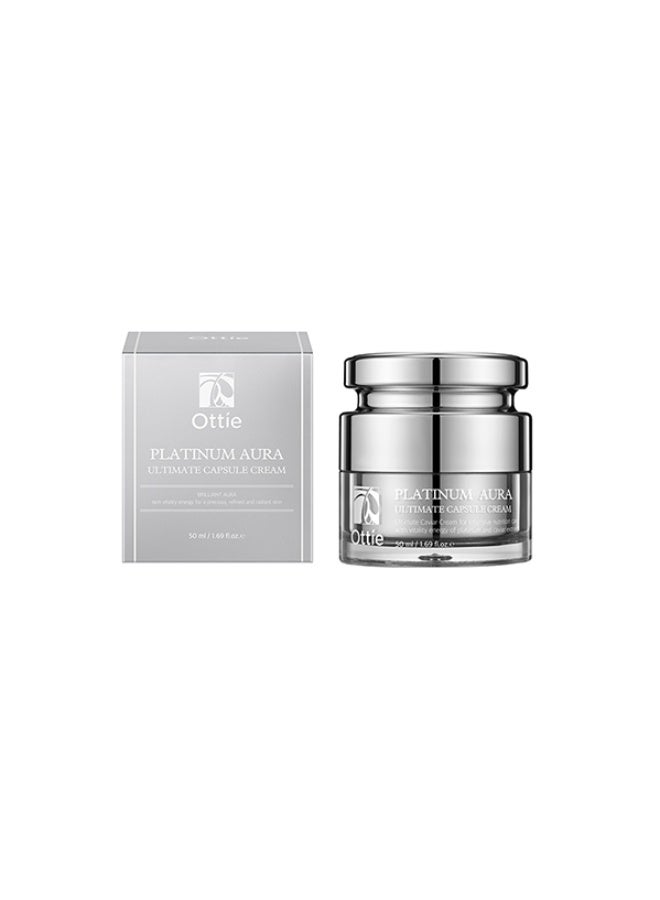 أوتي كريم كبسولة Ottie Platinum Aura Ultimate بحجم 50مل | دفعة طاقة حيوية | إشراق وتوهج | K-Beauty الفاخرة المضادة للشيخوخة - Image 1