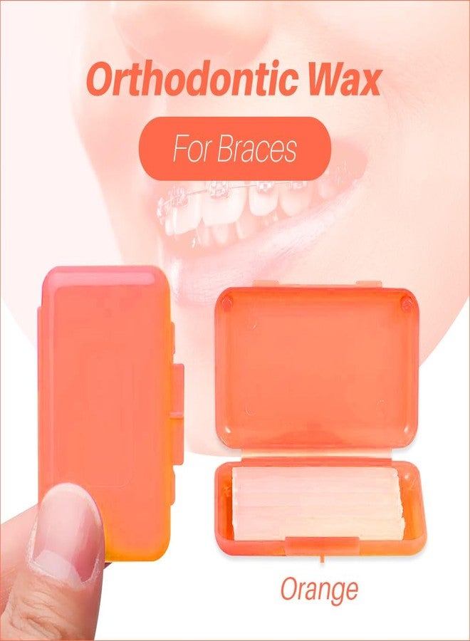 Dentosmile (Orange Flavored) Orthodontic Wax For Braces/Patient Relief Wax Dental Wax For Braces Support Wax To Relieve Irritation And Pain - 5 Strips Per Box (1) (4) - Image 2