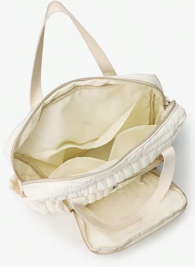 Realfrog Baby Diaper Tote Bag, Stroller Storage Bag, Infant Carriages Diaper Organizer Pouches, Handbag Embroidered Mommy Bag - Image 3