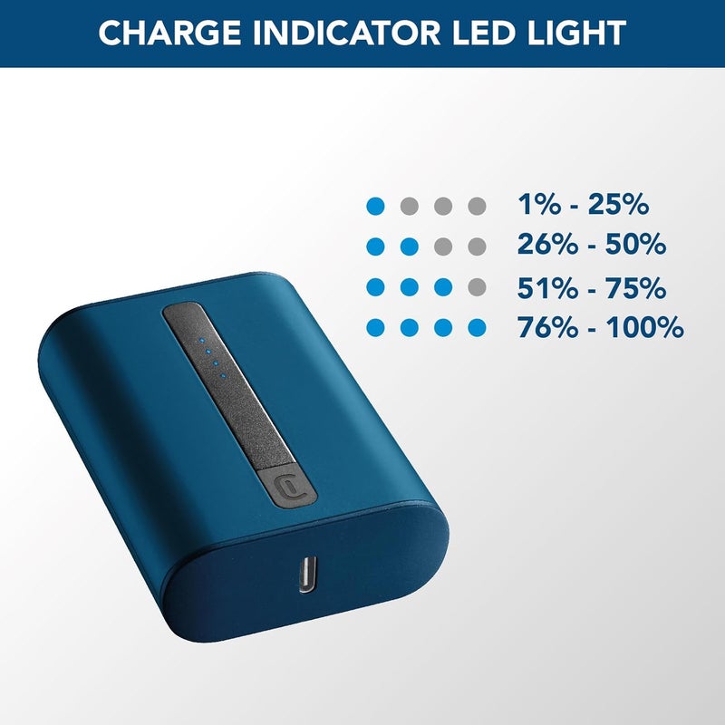 Cellularline Power Bank THUNDER 10000, 10000 mAh, Blue - Image 4