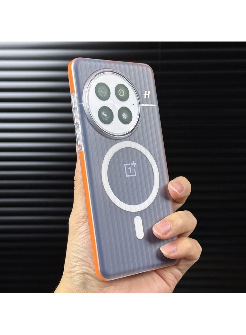 جراب متوافق مع OnePlus 13 (5G)، جراب هاتف شفاف مع تصميم مموج، جراب مغناطيسي فائق النحافة لـ OnePlus 13 - Image 5