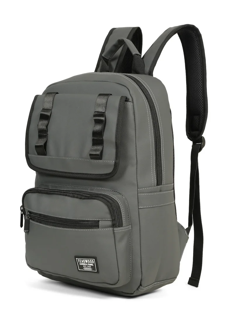 Teakwood grey Teakwood 23L Business Laptop Backpack for Men & Women | Fits up to 15 " Laptop | Premium Grey Office & Travel Backpack | Water-Resistant | Multi-Compartment | Ergonomic Lightweight Durable Design  | Best Price UAE