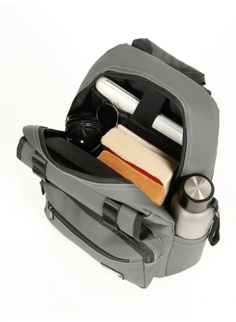 Teakwood grey Teakwood 23L Business Laptop Backpack for Men & Women | Fits up to 15 " Laptop | Premium Grey Office & Travel Backpack | Water-Resistant | Multi-Compartment | Ergonomic Lightweight Durable Design  | Best Price UAE