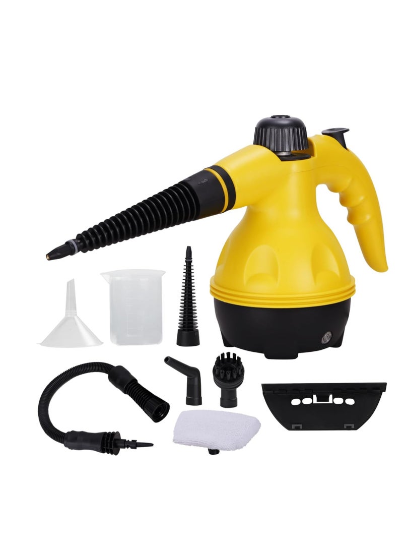 Pressurized Handheld Steam Cleaner, Household Cleaner with 9 Accessories, Multi-Surface & Powerful Steam Engine, Home, Car, Kitchen & Bathroom Cleaning - Image 1