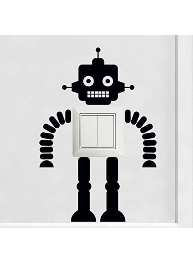 Wall4stickers Robot Wall Plate Light Switch Wall Sticker Vinyl Decal Wall Main Decoration - Image 3