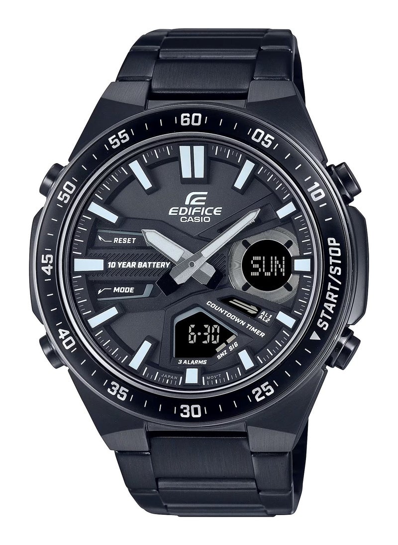 CASIO - Edifice Analog Digital Stainless Steel Black Men's Watch EFV-C110DC-1AV - Image 1