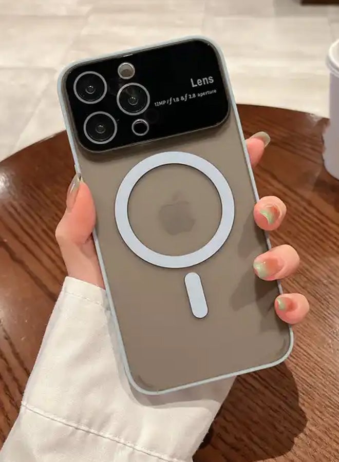 iPhone 11 Pro Max Lens Protector Silicone Matte Magsafe Magnetic Case Cover For iPhone 11 Pro Max - Baby Blue  - Image 2