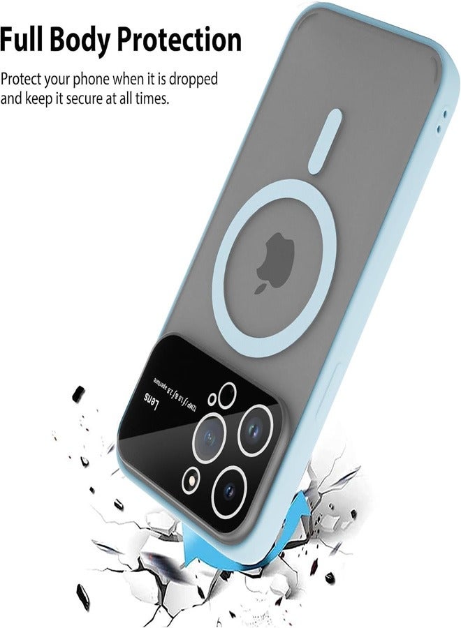 iPhone 11 Pro Max Lens Protector Silicone Matte Magsafe Magnetic Case Cover For iPhone 11 Pro Max - Baby Blue  - Image 3