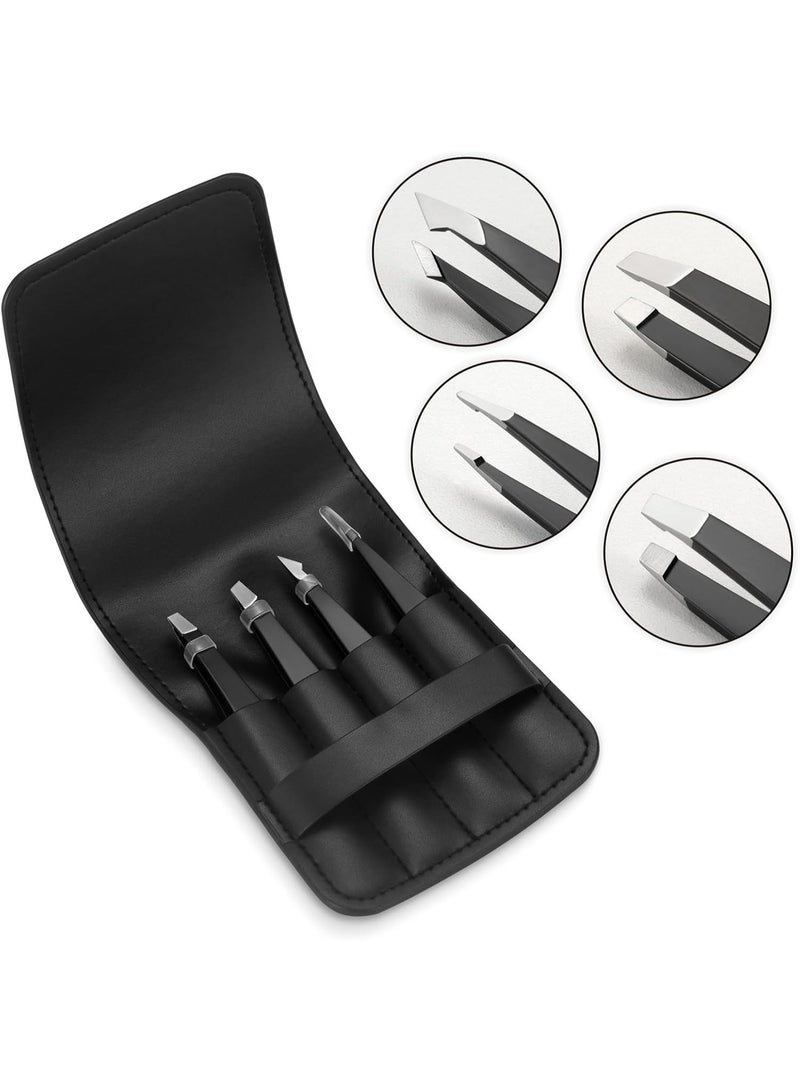 Tweezers Set - Professional Stainless Steel Tweezers For Eyebrows - Great Precision For Facial Hair,Ingrown Hair Removal - Image 5