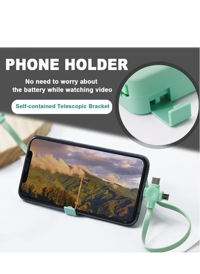 1 Pack 3 in 1 Multi Retractable Charging Cable, Three in One Charging Cable Roll, Multi Retractable USB Cable Charger Cable with Micro USB IP Type C Connectors