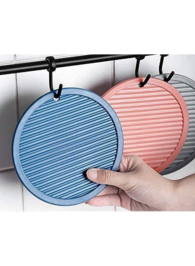 NAIDEV Silicone PVC Coasters Set -Foldable, Non-Slip and Modern Design Heat-Resistant Drink Mats - Stylish Table Protective Flexible, Lightweight and Durable Kitchen Tools - Multicolor Round - 4 - Image 5