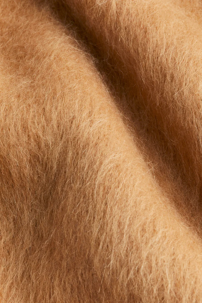 اتش اند ام كنزة طويلة من مزيج صوف الموهير