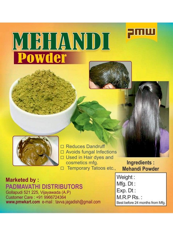 PMW Natural Mehandi Powder Henna Powder Gorintaku For Skin & Hair 1 Kilo Loose Packed - Image 2