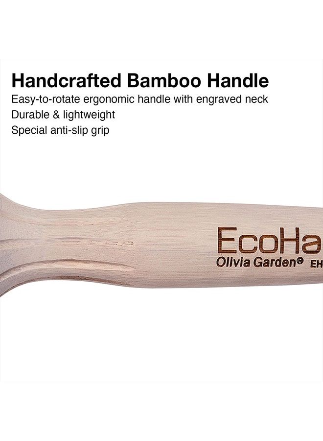 Olivia Garden EcoHair Combo Vent Round Bamboo Hair Brush EH-COV44 (3") - Image 5
