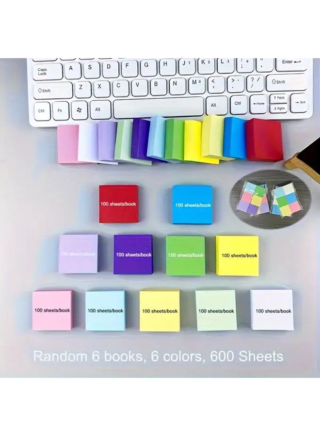 Colorful Square Sticky Notes Mini Memo Pads Self Adhesive Notepaper In Various Colors And Sizes Compact Versatile White Box For Office Book Indexing School Craft Room Home Use - Image 5