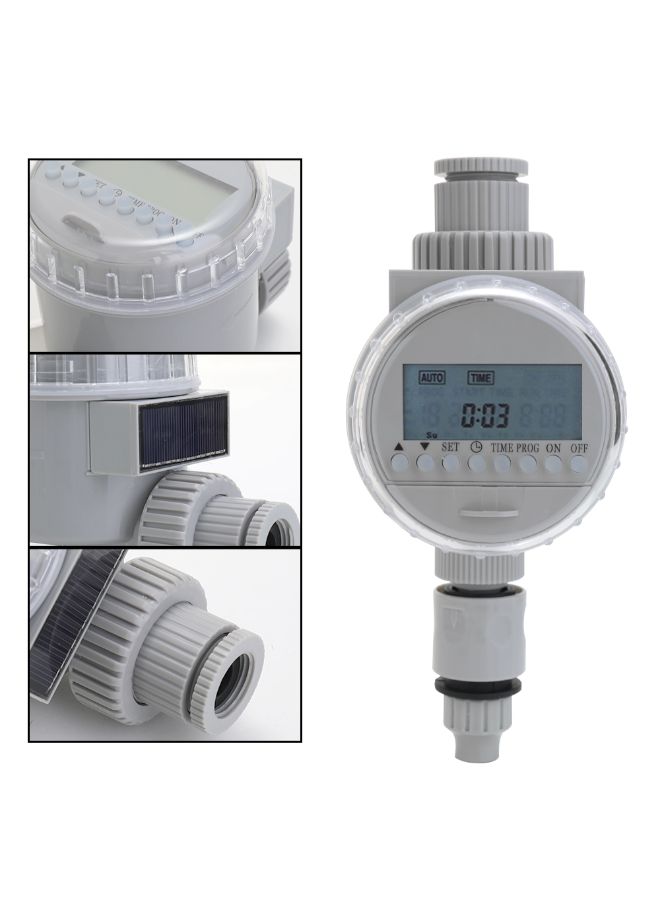 Solar Power LCD Screen Garden Irrigation Controller Tmer Grey 0.31kg - Image 4