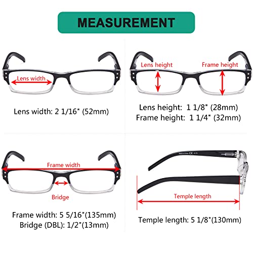 Eyekepper 4 Pack Classic Reading Glasses for Women and Men Include Reading Sunglasses Two-Tone Readers +1.50 - Image 3
