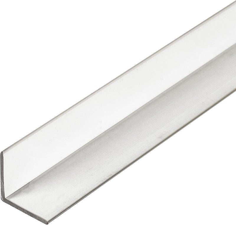 OUTWATER Plastics 1748-CL 3/4'' X 3/4'' X 1/16 (.0625) Inch Thick Butyrate Clear Plastic Even Leg Angle Moulding 46 Inch Lengths (Pack of 3) - Image 1