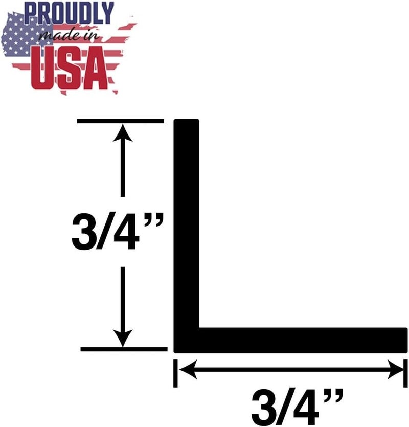 OUTWATER Plastics 1748-CL 3/4'' X 3/4'' X 1/16 (.0625) Inch Thick Butyrate Clear Plastic Even Leg Angle Moulding 46 Inch Lengths (Pack of 3) - Image 2