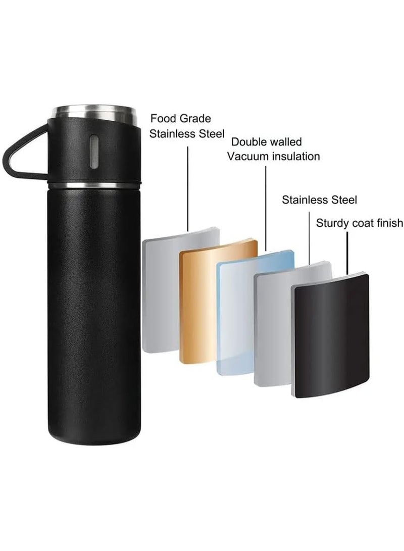 500 ml thermal mug with three cups – multi-purpose thermal bottle for keeping tea and coffee warm - Image 4