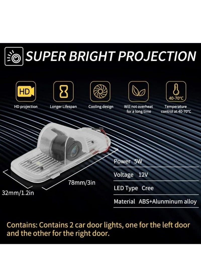 Vierex Honda Accord 7 8 2003-2013  Door logo light Ultra Bright Logo New Emblem Accord Accessories Puddle Light Projector Light Honda Accessories 2pc - Image 3