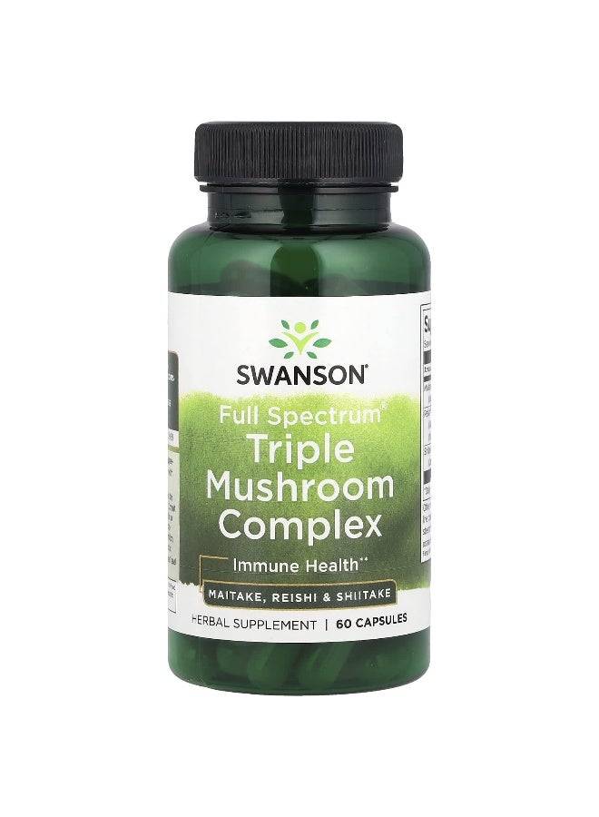Swanson, Full Spectrum® Triple Mushroom Complex, 60 Capsules - Image 1