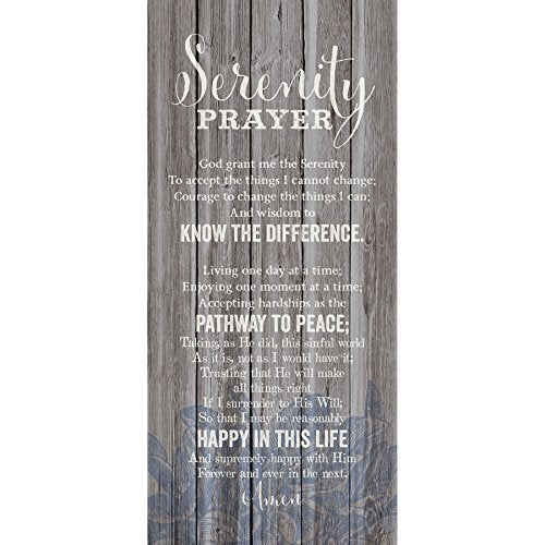 Dexsa Serenity Prayer Wood Plaque - Made in the USA - 5.5"X12" - Wall Frame Hanging Decoration | God Grant me The Serenity to Accept The Things I Cannot Change | Christian Family Religious Home Decor Saying - Image 1