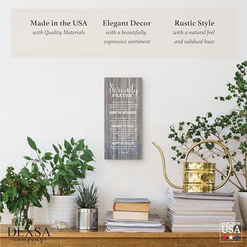 Dexsa Serenity Prayer Wood Plaque - Made in the USA - 5.5"X12" - Wall Frame Hanging Decoration | God Grant me The Serenity to Accept The Things I Cannot Change | Christian Family Religious Home Decor Saying - Image 3