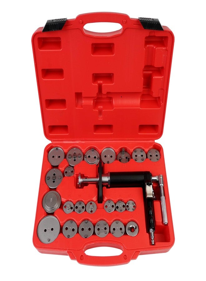 Dexepe Pneumatic Brake Calipe Piston Wind Back Tool Set，Rewind Spreader Tool Set with Compression Spreading Tool and 22PCS Drive Key Disc Adapters - Image 1