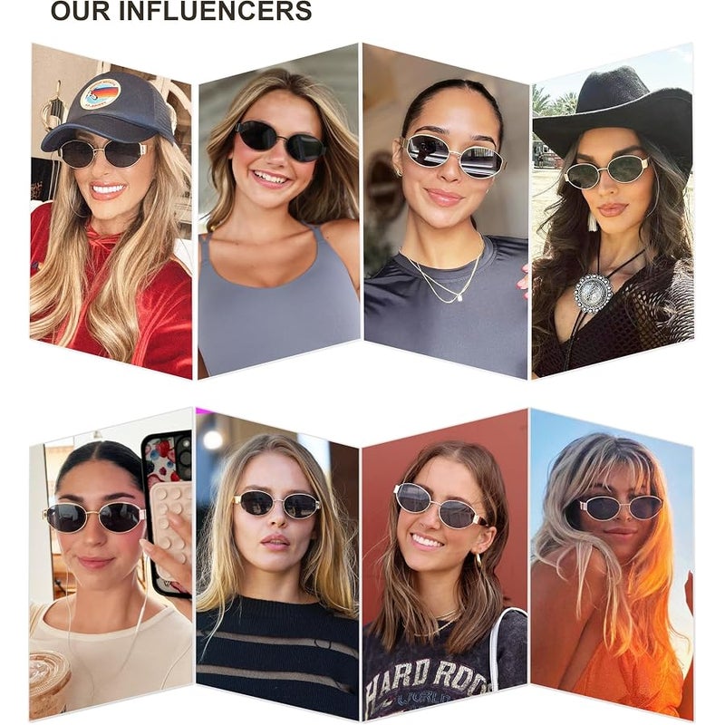 Sojos Retro Oval Sunglasses for Women Men Trendy Sun Glasses Classic Shades UV400 Protection SJ1217 - Image 2