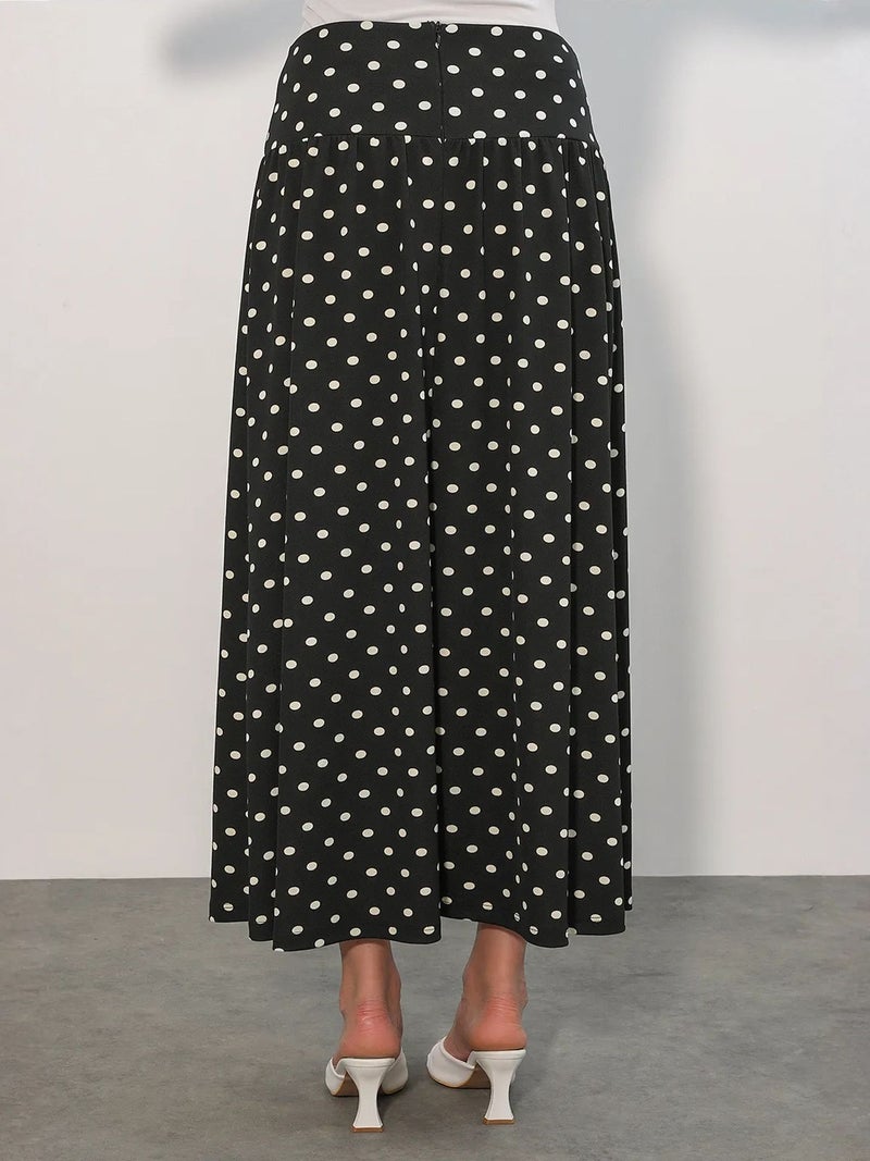BIG DART BDART High-Waist Polka Dot Maxi Skirt - Image 5