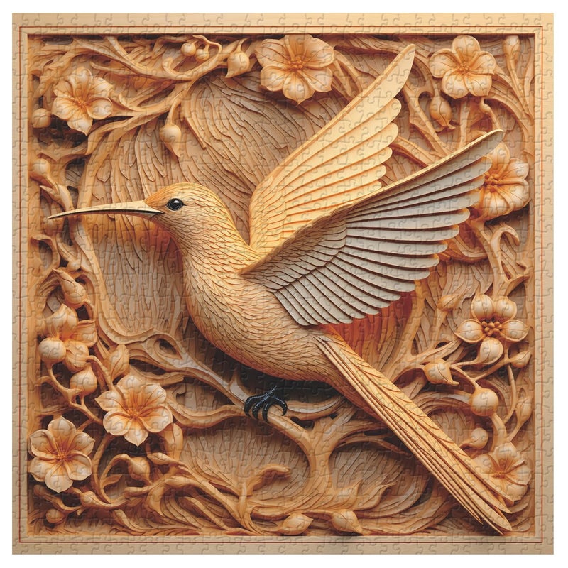 PPuzzling Hummingbird Puzzles for Adults 1000 Pieces Bird Flowers Art Jigsaw Puzzles Impossible Birds Autostereoscopy Animal Puzzle as Hummingbird Home Decor - Image 3