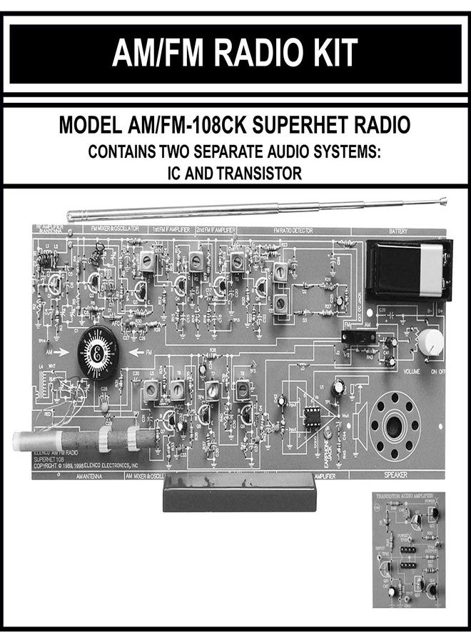 Elenco AM/FM Radio Kit |Switch Between ICs & Transistors | Solder | Great STEM Project | Superheterodyne Designed to AM and FM Broadcasts | SOLDERING REQUIRED - Image 2