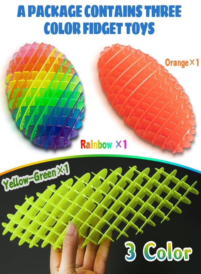 KEJIH Fidget Toys 3 PCS - Fidget Worm Toy,Stress Relief Fidget Toys for Kids&Adults,Elastic Mesh Toys,Sensory Slug Fidget Toy,Resistance Fidget Toys,Anxiety Relief Toys (3 Colors Packing), Medium - Image 3
