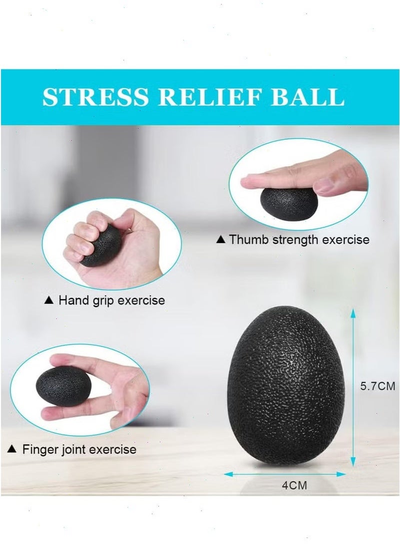 Yoawllty 5-Piece Hand Grip Strength Trainer Set, including a finger exerciser, stress ball, and forearm exercise ring, suitable for muscle training and post-injury rehabilitation. - Image 4