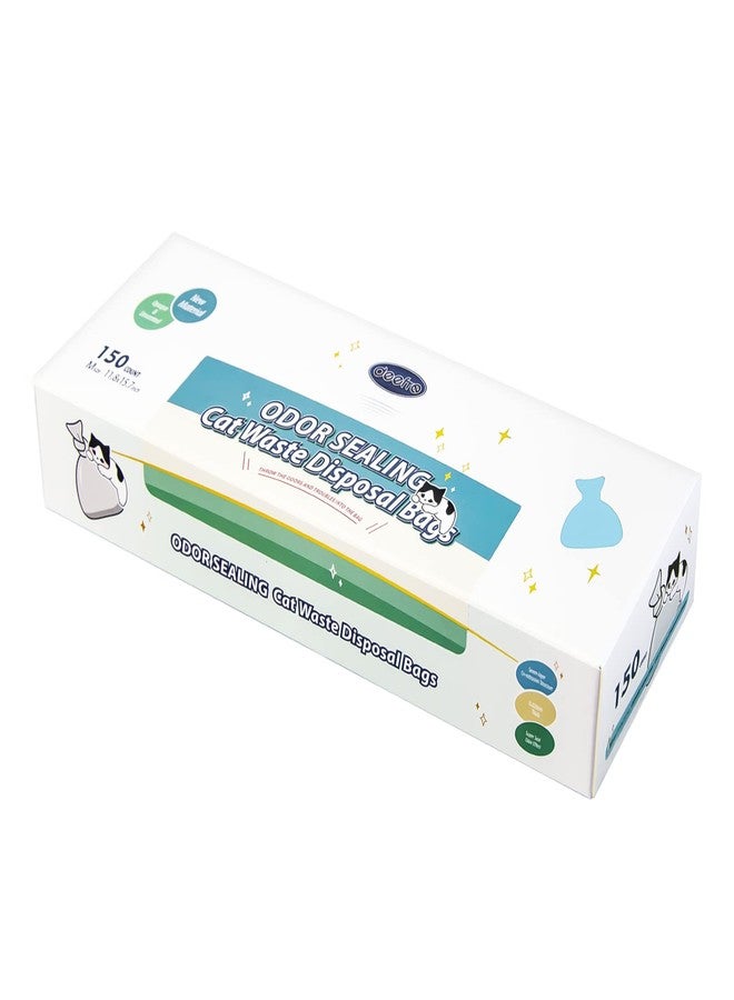 Deefre Odor Sealing Waste Disposal Bags M/150 Count Cat Litter Bags Unscented Cat poop bags Large Capacity Diaper Disposal or Pet Waste Bags - Image 1