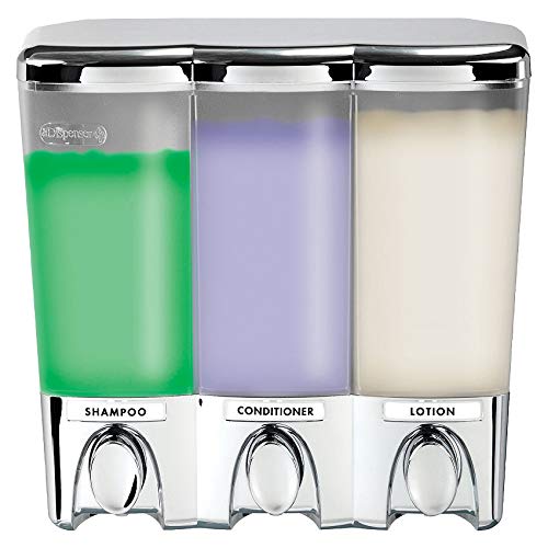Better Living Better Living Products Clear Choice Shower 3 Shampoo and Soap Dispenser, 7.5" x 3.5" x 7.5, Chrome  - Image 3