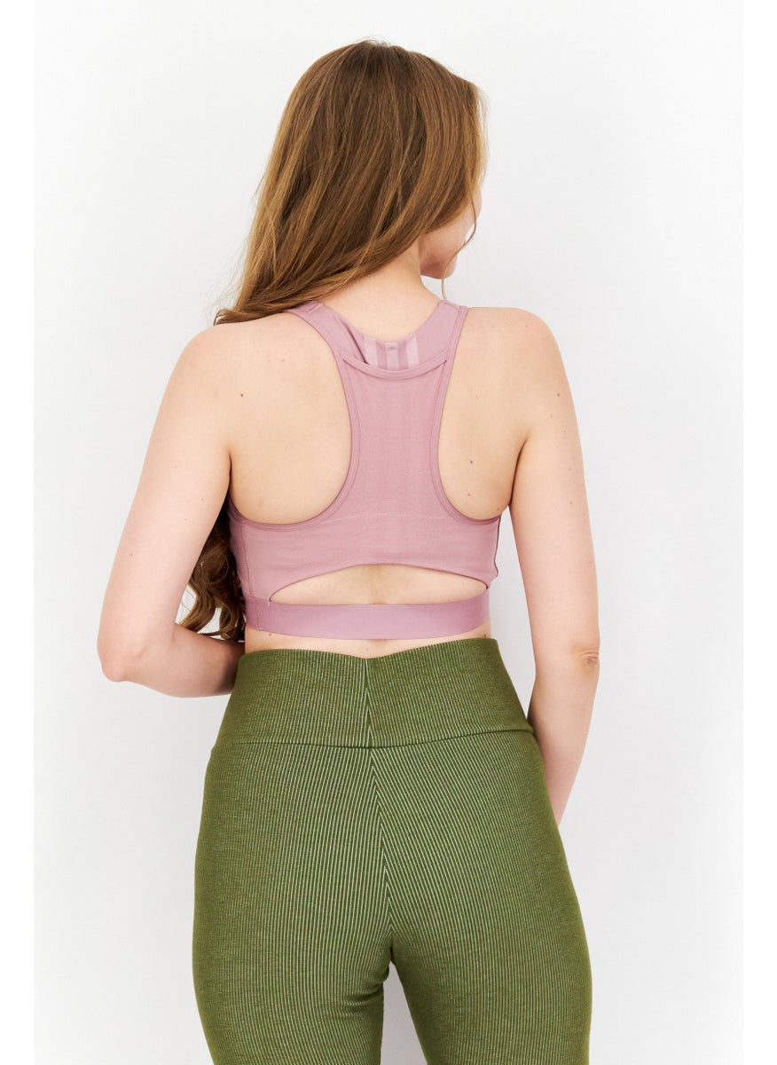 Adidas Adidas x Parley Women Padded Sports Bra, Mauve  - Image 3