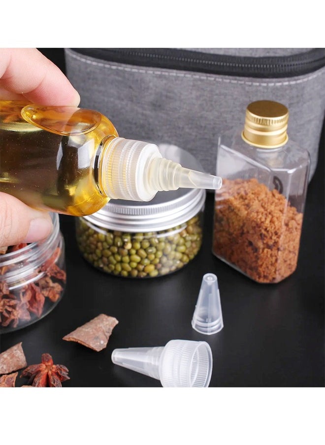 fashionhome - 7-Pieces Portable Spice Jars Pouch BBQ Organizer Condiment Bottles Set Travel Containers With Carry Bag For Camping Barbecue Picnic Outdoor Indoor BBQ Set - Image 1