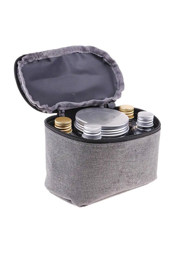 fashionhome - 7-Pieces Portable Spice Jars Pouch BBQ Organizer Condiment Bottles Set Travel Containers With Carry Bag For Camping Barbecue Picnic Outdoor Indoor BBQ Set - Image 1